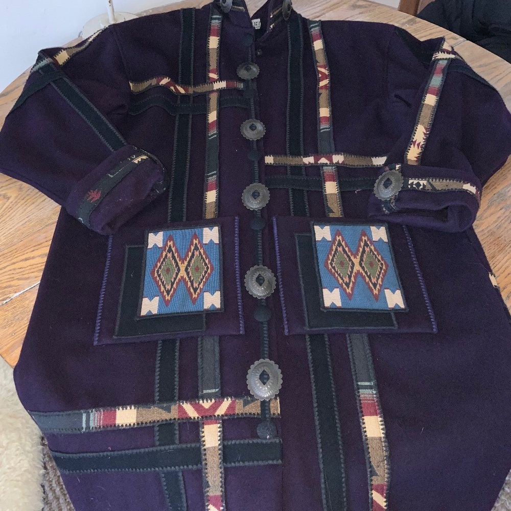 COLORATURA wool snap front coat/super condition/L??